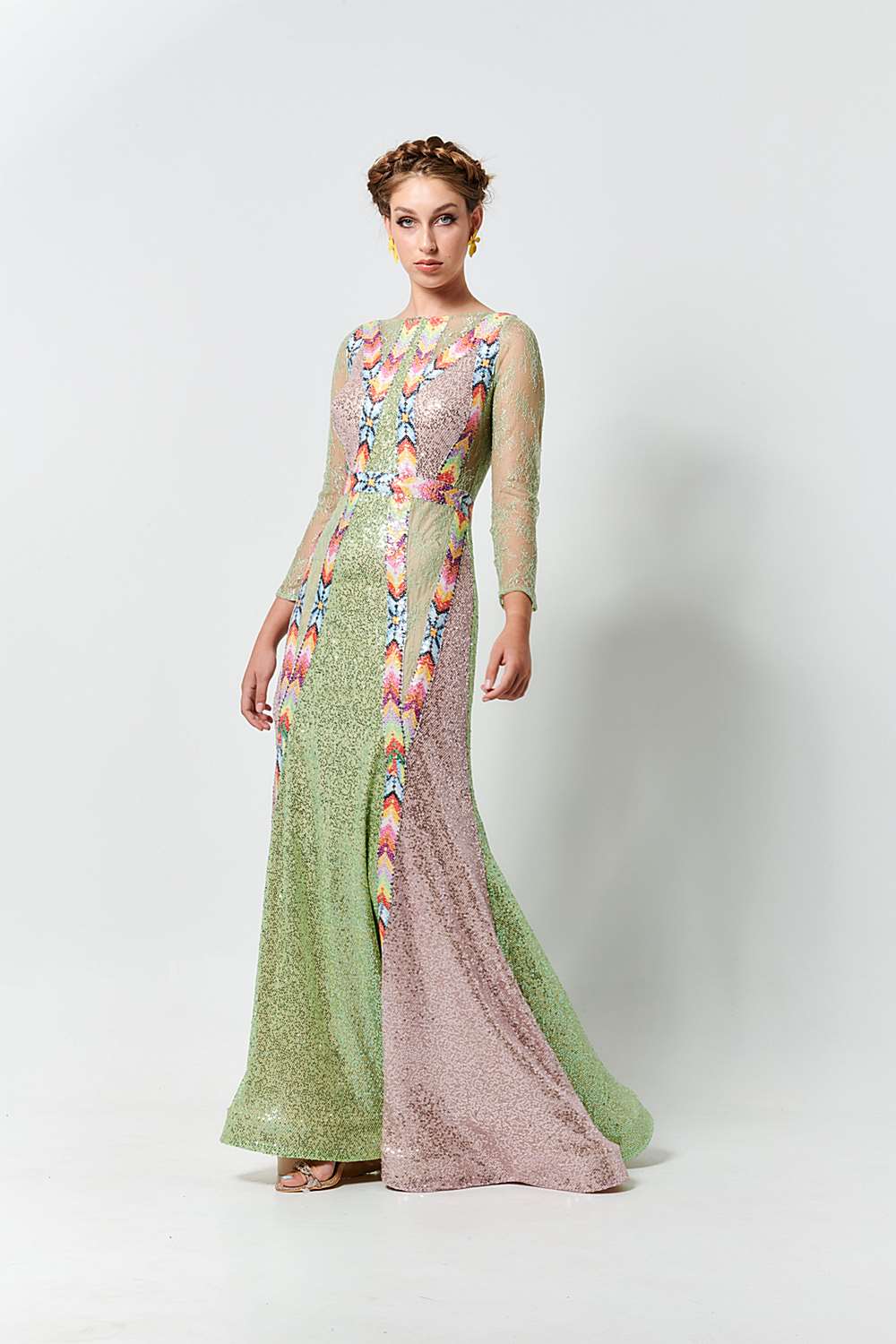 azalea formal high slit sequin dress Azalea Formal High Slit Sequin Dress main image 0